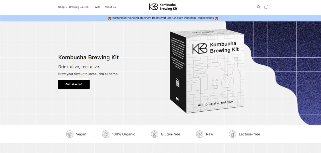Kombucha brewing kit